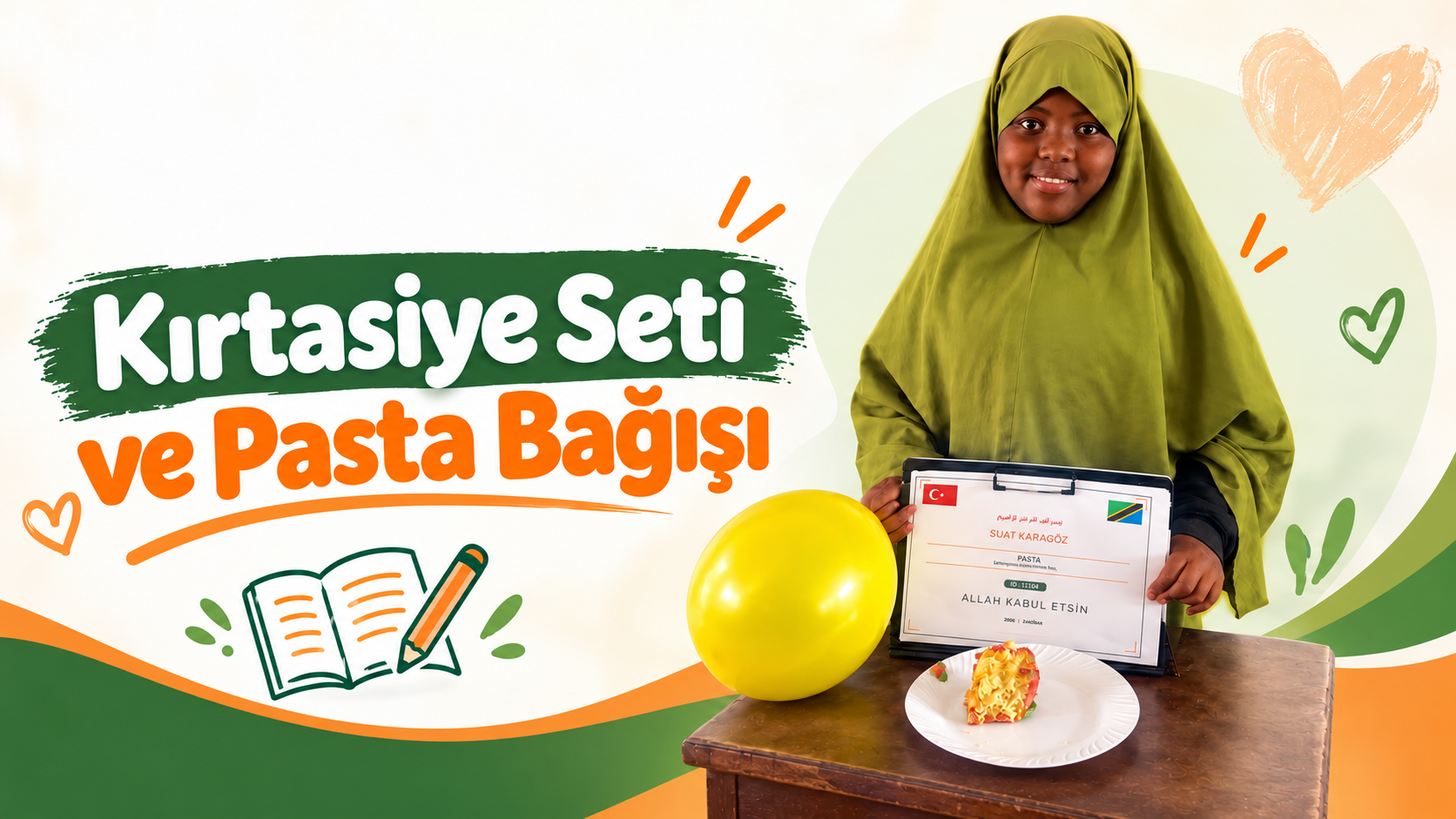 Kırtasiye Seti ve Pasta Bağışı